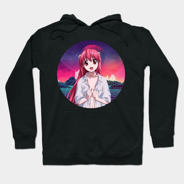 Ethereal Essence Artful Scenes From Elfen Lied Manga Hoodie by Super Face
